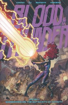 BLOOD & THUNDER TP VOL 02 SHOWDOWN ON THE OUTSKIRTS DIRECT MARKET EXCLUSIVE ARTHUR ADAMS & MSASSYK CVR (MR)