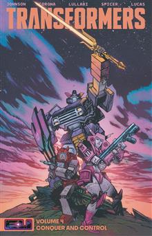 TRANSFORMERS TP VOL 04 CONQUER AND CONTROL DM EXCLUSIVE JOHNSON &SPICER SWORD CVR